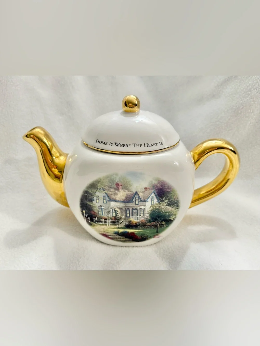 Vintage Teapot Thomas Kinkade Home Is Where The Heart Is II Collectible